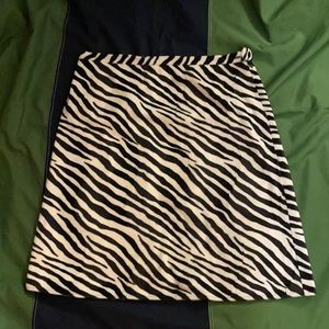 Unique Zebra Print Skirt, Soft